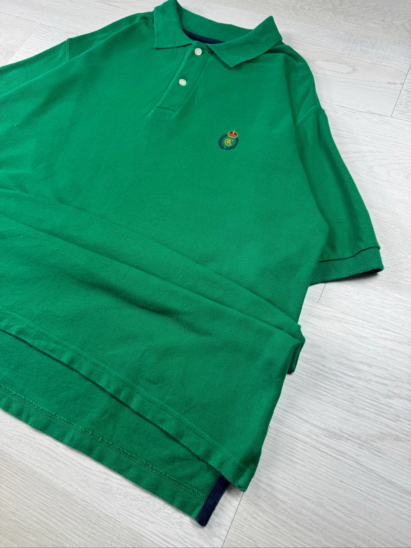 Camisa Polo Ralph Lauren com Logo Vintage Chaps Verde 100% Algodão Tamanho M – photo 2